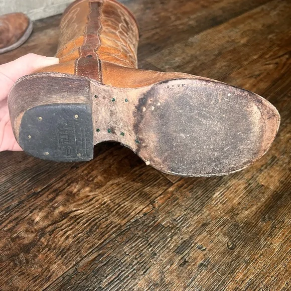 Corral Brown Leather Cowboy Boots - Picture 5 of 7